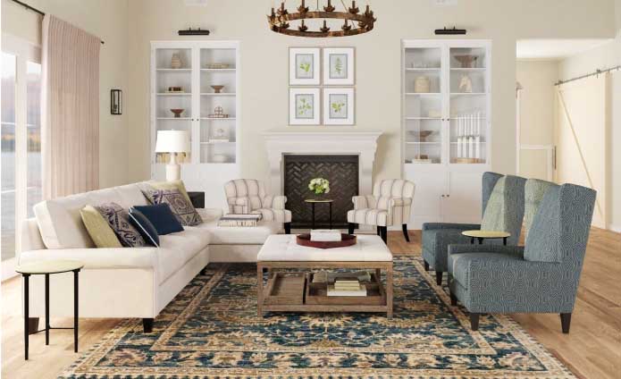 Modsy 2021 Style Trends Report, Traditional Living Room Decor 2021