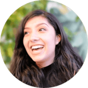 A smiling woman